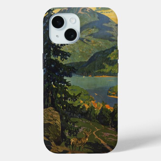 アディロンドラック山脈のヴィンテージ旅行ポスター Case-Mate iPhoneケース (裏面)