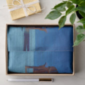 アディロ素朴ンドバックブラウンビーチチェアーズブルー海 薄葉紙 (ギフト)