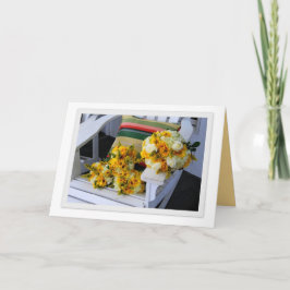 アディロ結婚ンドバックチェアの花束グリーティングカード カード