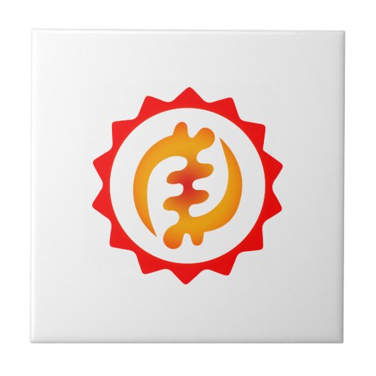 アディンクラゴッドイズニャメオエネ王シンボルギフトアイディア タイル (正面)