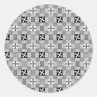 アディンクラ西アフリカの織物 ラウンドシール