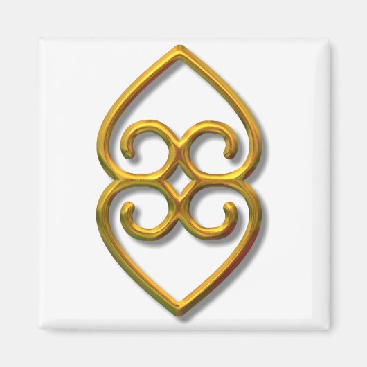 アディンクラ・アース・金ゴールド マグネット (正面)