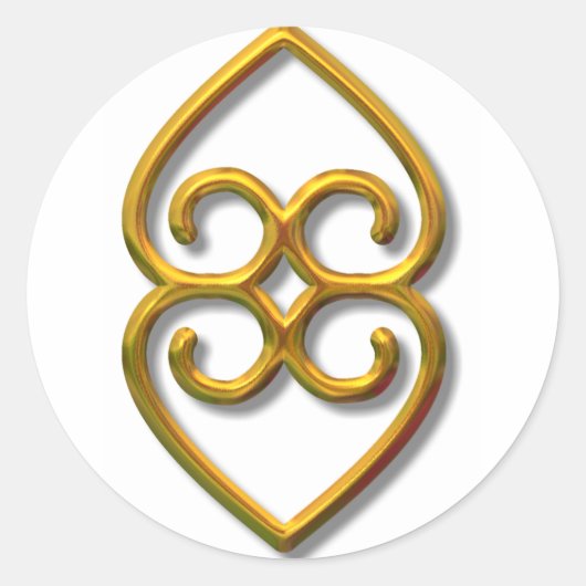 アディンクラ・アース・金ゴールド ラウンドシール (正面)