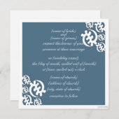 アディンクラ ギェ ニャーメ（神以外）青瑪瑙 招待状 (正面/裏面)