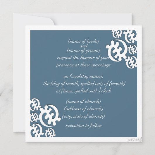 アディンクラ ギェ ニャーメ（神以外）青瑪瑙 招待状 (正面)