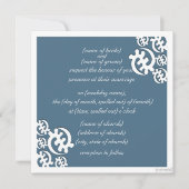 アディンクラ·ギー·ニャメ(神を除く)アゲート·ブルー 招待状 (正面)