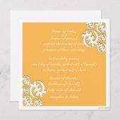 アディンクラ·ゲ·ニャム（神を除く）蜜蝋 招待状 (正面/裏面)