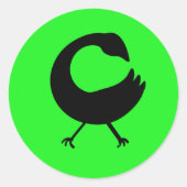 アディンクラ シンボル (サンコファ 鳥) ステッカー (正面)