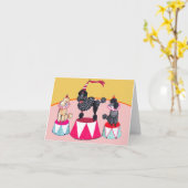 アディーズサーカスプードルノテカード カード (黄色い花)