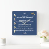 アディ失ったエラ・アコーによるQuatrainで – Aloof Clock スクエア壁時計 (ホーム)