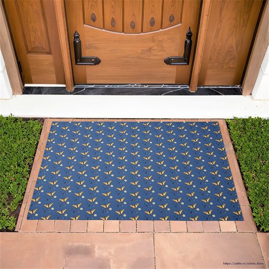 アディ失ったエラAkooによるQuatrain - Door Mat ドアマット