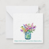 アデイ賛美フローラノテカード ノートカード (裏面)