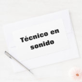 アデシボテチコen sonido 長方形シール (封筒)