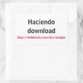 アデシボ・ベビエンド・コン・ロス・アミゴス 長方形シール (バッグ)