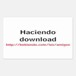 アデシボ・ベビエンド・コン・ロス・アミゴス 長方形シール