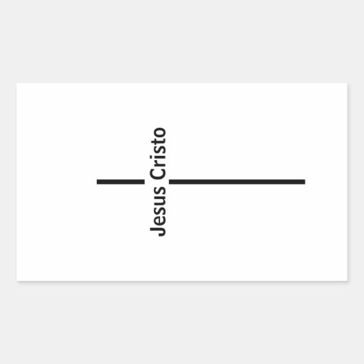 アデシヴイエスキリスト 長方形シール (正面)