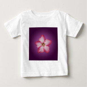 アデニウム ピンク 花 フローラ グラデーション ヴァイオレット ベビーTシャツ