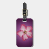 アデニムピンクの花フローラグラジエントバイオレット ラゲッジタグ (正面縦)