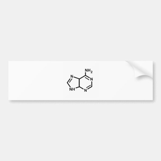 アデニン バンパーステッカー (正面)