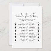 アデラミニマルは、むしろブライダルのゲームカード 招待状 (正面)