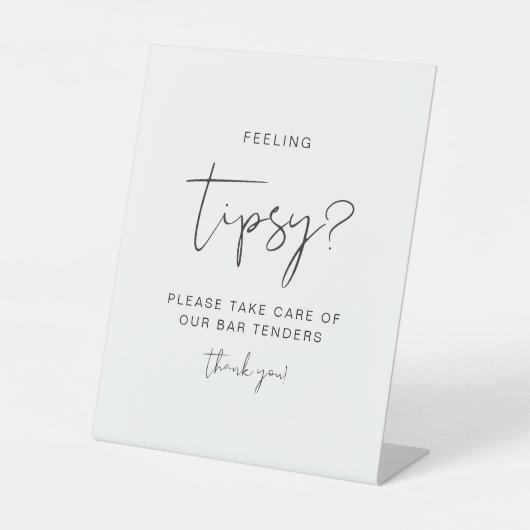 アデラモダンの感じ酔っ払いサイン先端バーテンダー 台座サイン (正面)