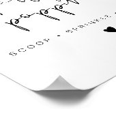 アデラモダンエッジポップコーン結婚バーのサイン ポスター (角)