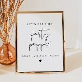 アデラモダンエッジポップコーン結婚バーのサイン ポスター