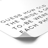 アデラ ハウ オールド ウェア ゼイ ブライダル シャワー ゲーム サイン (角)