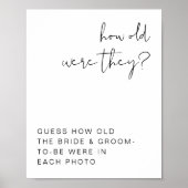 アデラ ハウ オールド ヴェア ゼイ ブライダル シャワー ゲーム サイン (正面)