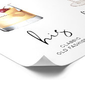 アデラ ミニマル ウォーターカラー コクテイル シグネチャードリンク ポスター (角)