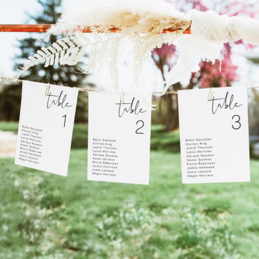 アデラ モダン ミニマリスト テーブル シーティング カード