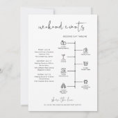 アデラ モダン ミニマル ウェルカムレター タイムライン カード (裏面)