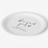 アデラ モダン ミニマル シーセッドイェス ブライダルシャワー ペーパープレート (アングル)