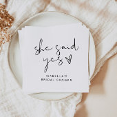 アデラ モダン ミニマル シーセッド・イエス ブライダルシャワー スタンダードカクテルナプキン