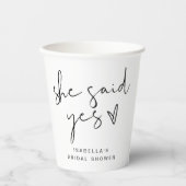 アデラ モダン ミニマル シーセッド・イエス ブライダルシャワー 紙コップ (正面)