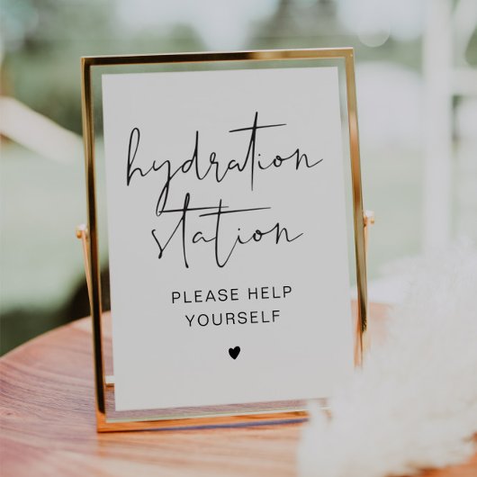 アデラ モダン ミニマル ハイドレーション ステーション サイン 招待状