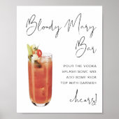 アデラ モダン ミニマル Bloody Mary バーサイン ポスター (正面)