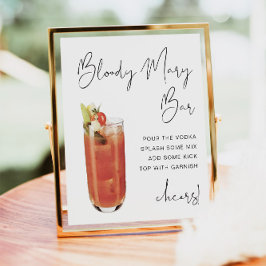 アデラ モダン ミニマル Bloody Mary バーサイン ポスター