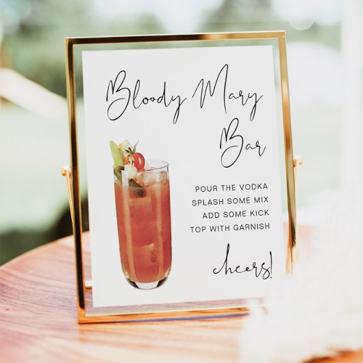 アデラ モダン ミニマル Bloody Mary バーサイン ポスター