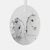 アデリア・アウディによる「アラブ馬」 ガラスオーナメント (正面右)