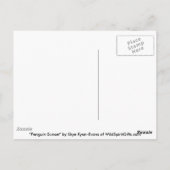 アデリーペンギンと南極サンセット ポストカード (裏面)