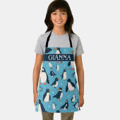 アデリーペンギンパステルパタカラフルーン エプロン (インサイチュ)