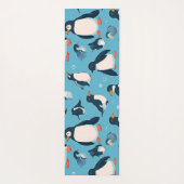 アデリーペンギンパステルパタカラフルーン ヨガマット (裏面)