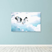 アデリーペンギン南極 キャンバスプリント (インサイチュ (ウッドフロア))