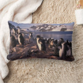 アデリーペンギン南極 ランバークッション (ブランケット)