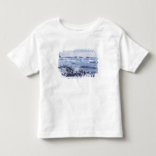 アデリーペンギン Pygoscelis adeliae トドラーTシャツ (正面)