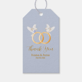 アデルシンプルデュスクブルー結婚カップル ギフトタグ