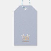 アデルシンプルデュスクブルー結婚カップル ギフトタグ (裏面)