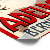 アデルボデンポスターを見下ろす女性スキーヤー ポスター (角)