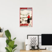 アデルボデンポスターを見下ろす女性スキーヤー ポスター (ホームオフィス)